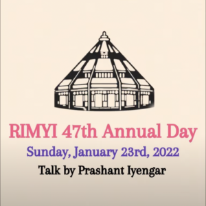 RIMYI 47th Annual Day - Talk by Sri Prashant Iyengar